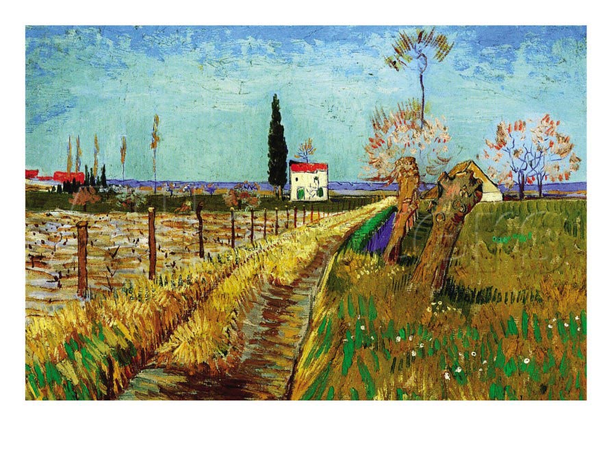 Path Through a Field with Willows - Van Gogh Painting On Canvas